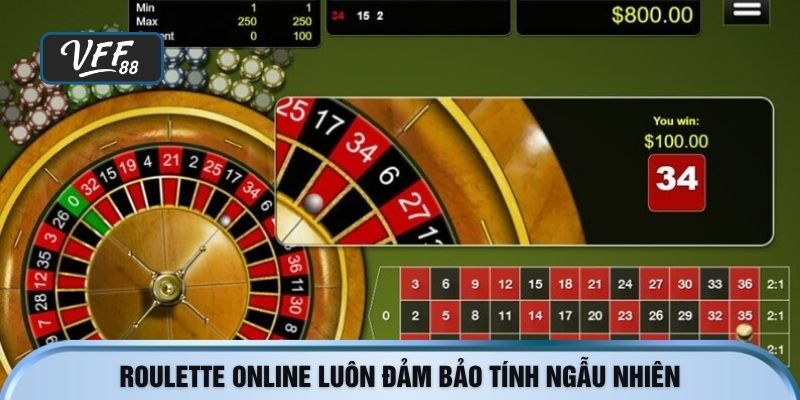 Roulette online luôn đảm bảo tính ngẫu nhiên tuyệt đối